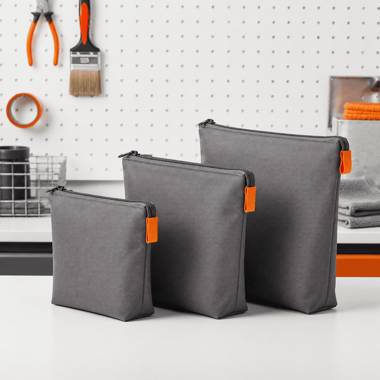 Zip fabric pouches